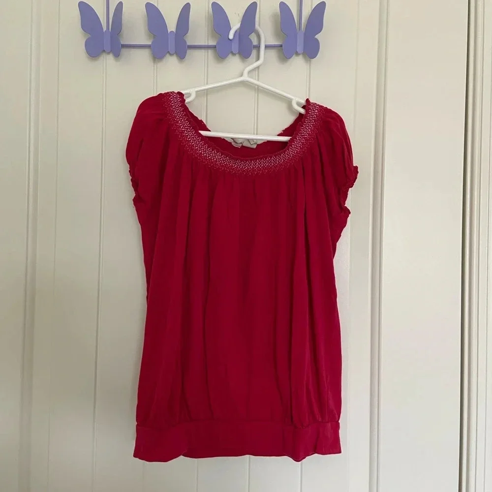 Old‎ Navy girl’s embroidered blouse — large
